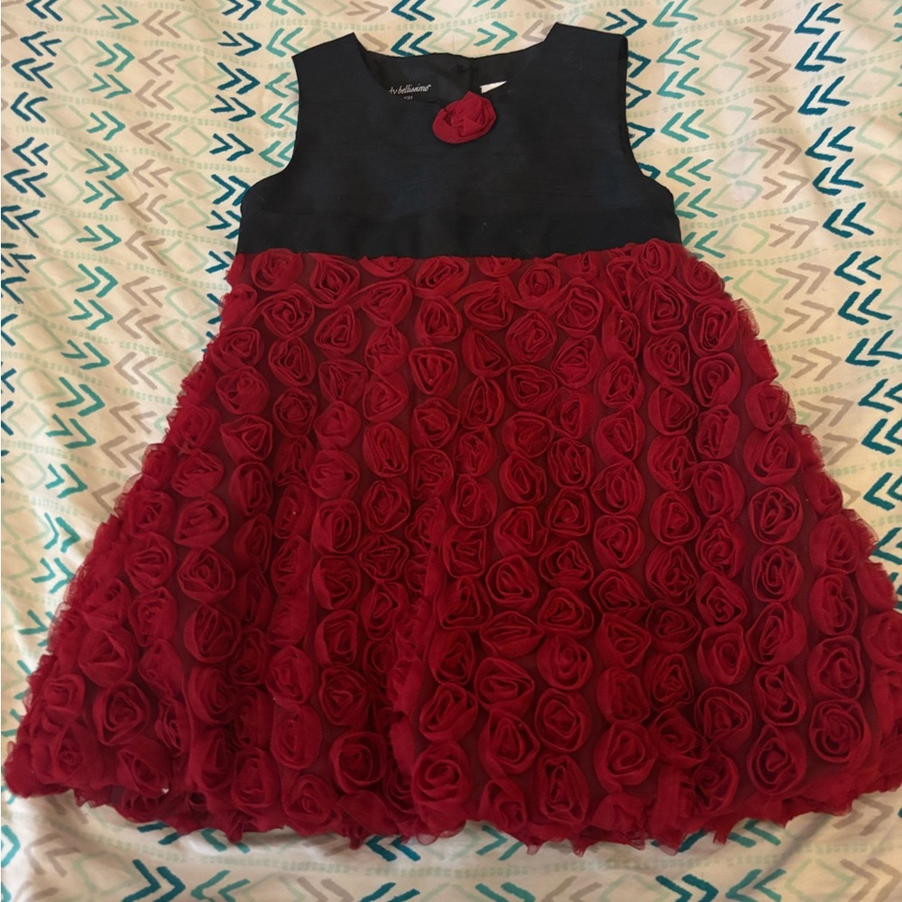 Wendy Bellissimo Black and Red Rosette Dress
